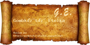 Gombkötő Etelka névjegykártya
